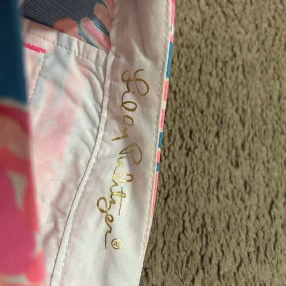 Lilly Pulitzer Pink Blue Sea Print The Buttercup Scalloped Womens Shorts Size 00 - Picture 6 of 8